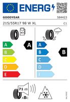 universalios padangos 215.55 r17 - Goodyear Vector 4 Seasons Gen-3 ( 215/55 R17 98W XL EVR ) - 2 nuotrauka