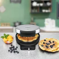 cirviniai blynai - Rommelsbacher WA 850 Vaflinė 850 W Juoda (Black) Sidabras (Silver) - 2 nuotrauka