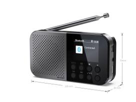 bluetooth radio - Sharp OSAKA DR-P520 Pilka (Grey) - 4 nuotrauka