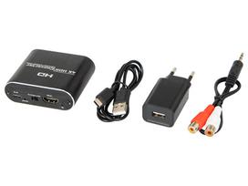 toslink kabelis - Blow 91-203# TOSLINK HDMI į HDMI+garso ištraukimo keitiklis su maitinimo šaltiniu - 3 nuotrauka