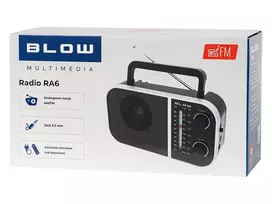 nesiojamas radijas - Blow RA6 Juodas (Black) Nešiojamas analoginis AM/FM radijas - 2 nuotrauka