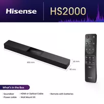 soundbar garso sistemos - Hisense HS2000 2.1 Juodas (Black) - 9 nuotrauka