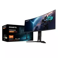 oled monitorius - Gigabyte MO34WQC EK1 34" OLED, WQHD, 175Hz, 0.03ms, Juodas (Black) - 4 nuotrauka