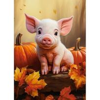 puzzle castorland - Castorland Cute Fall Piglet 066285, 60 det. - 2 nuotrauka