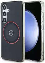 magsafe deklas samsung s24 - Mercedes-Benz Double Layer with Red MagSafe dėklas Samsung Galaxy S24 Juodas (Black) - 1 nuotrauka
