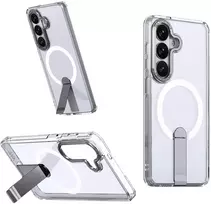 magsafe - Hurtel Hybrid Armor X dėklas Samsung Galaxy A36 / A37 su stovu suderinamas su MagSafe Skaidrus (Transparent) - 1 nuotrauka