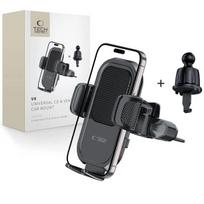 telefono laikiklis cd - Tech-Protect V8 Universal CD & Vent Car Mount Black - 1 nuotrauka