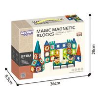 magnetiniai konstruktoriai woopie - Woopie Magnetiniai blokai pilies rinkinys 98 el. - 3 nuotrauka