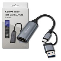 Qoltec USB-C į USB-A HDMI 4K 30Hz aliuminis adapteris