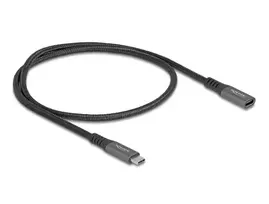 usb 100w laidas - Delock USB-C į USB-C kabelis, 10 Gbps, PD 3.0 100W, 0,5 m, pilkas (Grey) - 1 nuotrauka