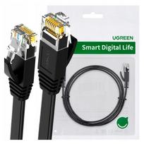 UGREEN Ethernet RJ45 plokščias tinklo kabelis Cat.6 UTP 2m Juodas (Black) NW102
