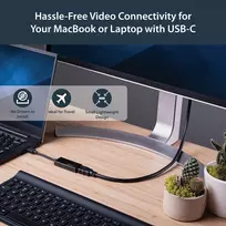 hdmi i usb 3 0 adapteris - Adapteris StarTech CDP2HD USB-C to HDMI, juoda - 4 nuotrauka