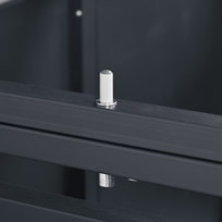 metalinis kibiras - Metalinė dviguba konteinerių stoginė su užraktu, 240 l, pilka (Gray) - 2 nuotrauka