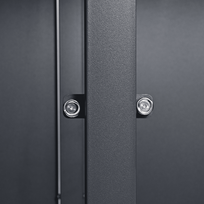 metalinis kibiras - Metalinė dviguba konteinerių stoginė su užraktu, 240 l, pilka (Gray) - 4 nuotrauka