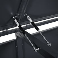 metalinis kibiras - Metalinė dviguba konteinerių stoginė su užraktu, 240 l, pilka (Gray) - 5 nuotrauka