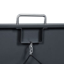 metalinis kibiras - Metalinė dviguba konteinerių stoginė su užraktu, 240 l, pilka (Gray) - 13 nuotrauka