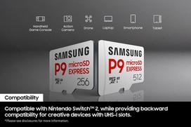atminties korteles 4k - Samsung P9 Express 256GB microSDXC UHS-I - 5 nuotrauka
