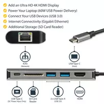 usb c laidas 60w - StarTech DKT30CSDHPD3 - 4 nuotrauka