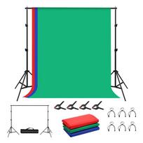 fono laikiklis - Puluz fotostudijos fono laikiklis 2 x 2 m + 3 fotostudijos fonai - 4 nuotrauka