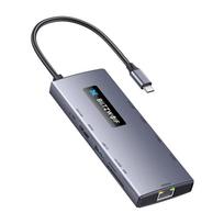 usb c adapteris - BlitzWolf 10in1 HUB BW-NEW TH8, Pilkas (Space Gray) - 2 nuotrauka