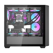 darkflash ds900 computer case - Darkflash DS900WD kompiuterio korpusas (juodas) + 4 ventiliatoriai - 5 nuotrauka