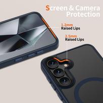 samsung s25 magmat magsafe deklas - Tech-Protect "MagMat Magsafe Case Galaxy S25" Matte Navy - 5 nuotrauka