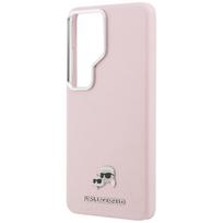 samsung s26 ultra - Karl Lagerfeld Grained PU Leather K&CH Heads Magnetic dėklas skirtas Samsung Galaxy S26 Ultra rožinės spalvos - 4 nuotrauka
