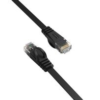 cat7 kabelis - ORICO PUG-C7B CAT7 Ethernet tinklo kabelis, plokščias, 15 m, Juodas (Black) - 8 nuotrauka