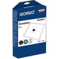 siurblio maiseliai panasonic - Dulkių siurblio maišelis WORWO PSMB01K, 4 vnt. - 2 nuotrauka