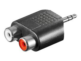 aux i rca - Goobay RCA adapter. AUX jack 3.5 mm male to 2 stereo female 11604 - 2 nuotrauka