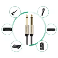 ts 6.35mm - Ugreen 10639 AV128 Jack cable 6.35 mm Grey - 2 nuotrauka