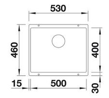 akmens mases plautuve - BLANCO SUBLINE 500-U 525995 - 2 nuotrauka