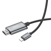 hdmi laidas 2m - Hoco UA27 Lightning to HDMI 2.0m Pilkas (Gray) - 9 nuotrauka