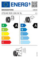 padangos 275 40r20 - Bridgestone ALENZA 001 RFT 275/40WR20 - 2 nuotrauka