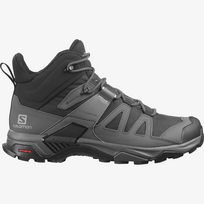 gore tex batai - Salomon X Ultra 4 MID Wide GTX vyriški žygio batai juodi/pilki 412946 - 2 nuotrauka