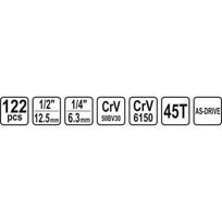 raktu galvuciu komplektai - Įrankių rinkinys 1/2" 122 dalys XXL STHOR 58690 - 3 nuotrauka