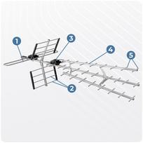 isorinis filtras - Berdsen BD-952 Kryptinė lauko antena televizoriui ultra HD 4K Juoda (Black) - 8 nuotrauka