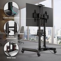 mobilus tv stovas - TV SET ACC MOBILE STAND/40-70"/BLACK TS1551-B ONKRON - 3 nuotrauka