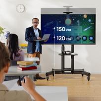 mobilus tv stovas - TV SET ACC MOBILE STAND/40-70"/BLACK TS1551-B ONKRON - 8 nuotrauka