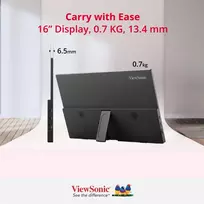 nesiojamas monitorius - ViewSonic VA1650 16", IPS, FHD, 60Hz - 4 nuotrauka