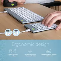 balta klaviatura - KEYBOARD NUMPAD BREAK/WHITE RGOCONMWDWH R-GO TOOLS - 6 nuotrauka