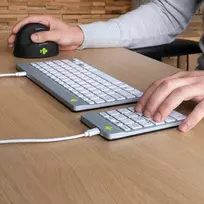 balta klaviatura - KEYBOARD NUMPAD BREAK/WHITE RGOCONMWDWH R-GO TOOLS - 7 nuotrauka