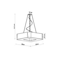pakabiname sviestuvai sietynai - Sollux Urano 80 SL.0828, E27, 8 x 60 W, juodas - 6 nuotrauka