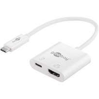 usb to hdmi adapter - Goobay USB-C™-Adapteris HDMI 4k60Hz, PD, baltas - erweitert ein USB-C™ Gerät um einen HDMI™Anschluss - 4 nuotrauka