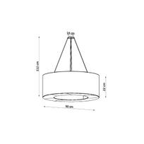 pakabiname sviestuvai sietynai - Sollux Saturno 90 SL.0796, E27, 8 x 60 W, juodas - 6 nuotrauka