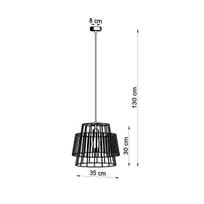 pakabinami sviestuvai senukai - Sollux Lighting GATE, E27, 1 x 60 W, juodas - 6 nuotrauka