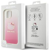 deklas apple iphone 14 - Apple iPhone 13 / 14 / 15 Hello Kitty dėklas IML Gradient Electrop Kitty Head (HKHCP15SHDGKEP) rožinės spalvos - 2 nuotrauka