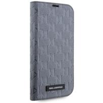 telefono deklas karl lagerfeld - Karl Lagerfeld "Saffiano Monogram iPhone 14" Silver - 4 nuotrauka