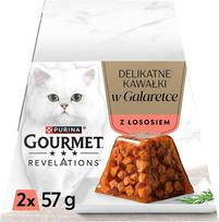 gourmet kaciu maistas - PURINA Gourmet Revelations gabalėliai želė su lašiša - šlapias kačių maistas - 2x57 g - 1 nuotrauka