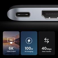 ugreen sd - 6-in-1 Adapter UGREEN CM380 USB-C Hub for MacBook, USCUGR80856 - 2 nuotrauka